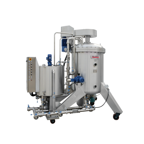 Kieselgur filter for wine and lees