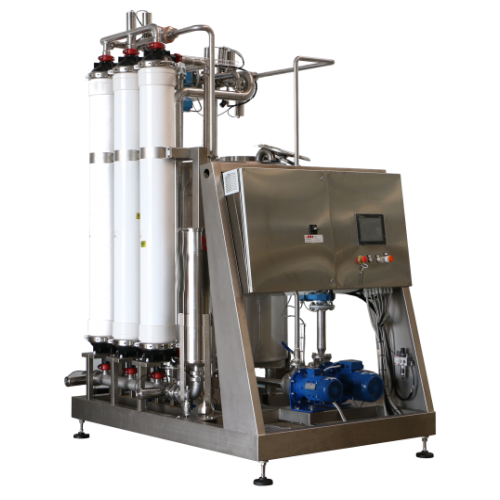 Organic ultrafiltration for water bottling lines