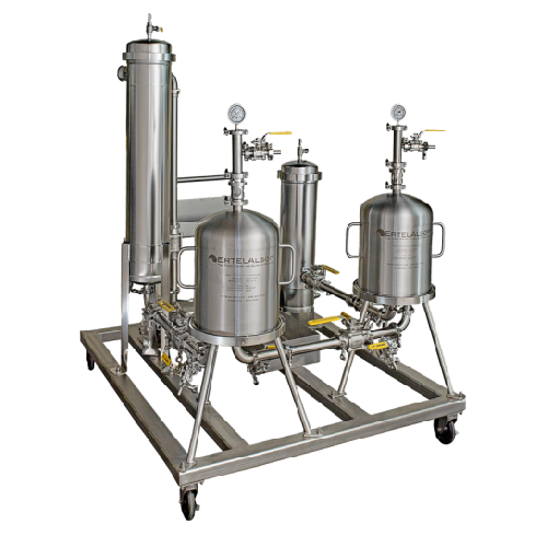 Filtration skid for ethanol extraction of cannabis and hemp oil