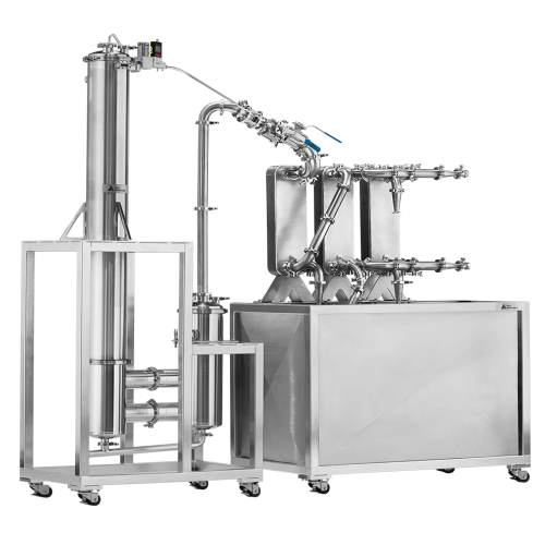 Falling film evaporator for botanical oil separation