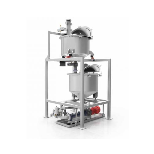 Liquid dosing system for powders and granulates