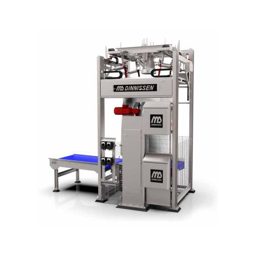 High-care big bag filling system for hygienic environments