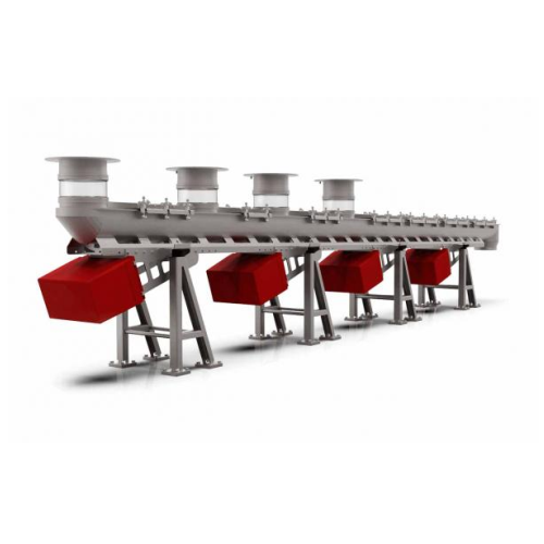 Vibration transport system for hygienic conveying of bulk goods