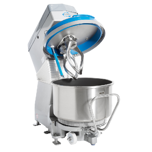 Industrial wendel mixer for dough production