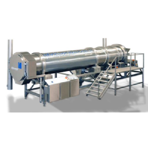 Cryogenic rotary drum freezer for recycling industries