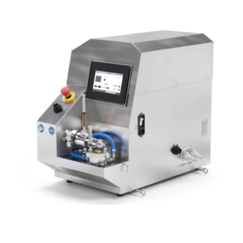 High-shear processors for uniform nanoparticles