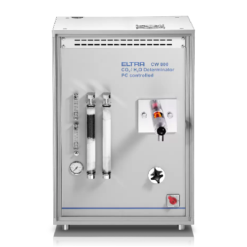 Carbon dioxide and water analyzer for cement and lime