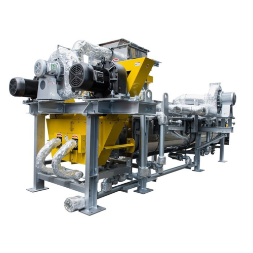 Sludge dryer for humid and pasty materials