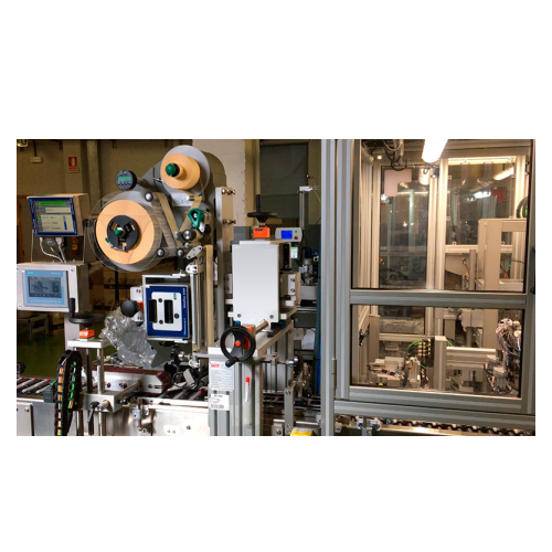 Self-adhesive labeling system for unstable cylindrical containers