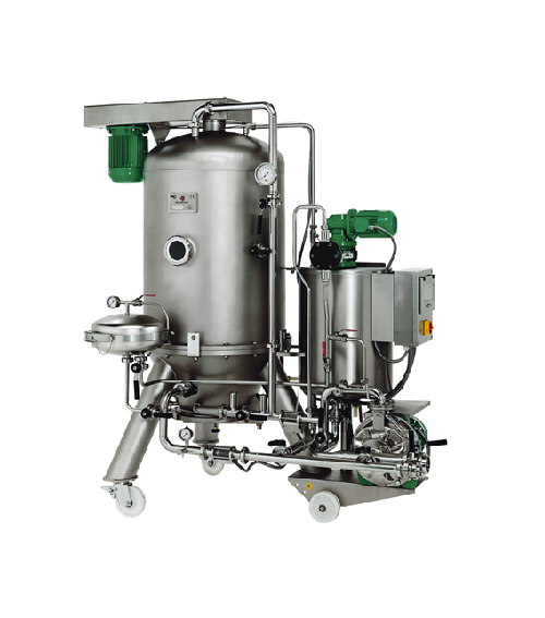 Horizontal plate filtration for beer brewing