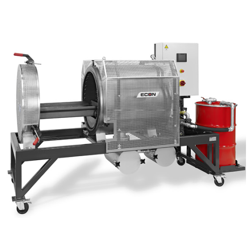Pyrolysis furnace for thermoplastic and filter parts cleaning