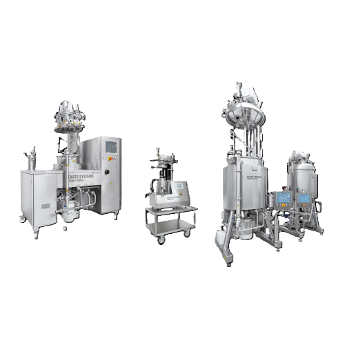 Vacuum processing units for high-viscosity products