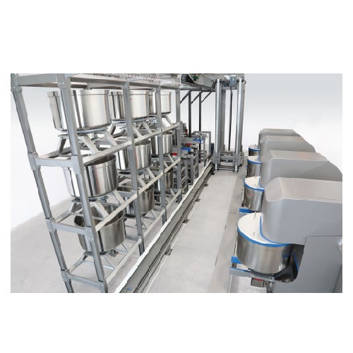 Automatic mixing and bowl handling system