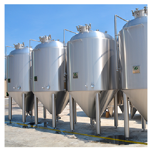 Stainless steel fermentation tank for breweries