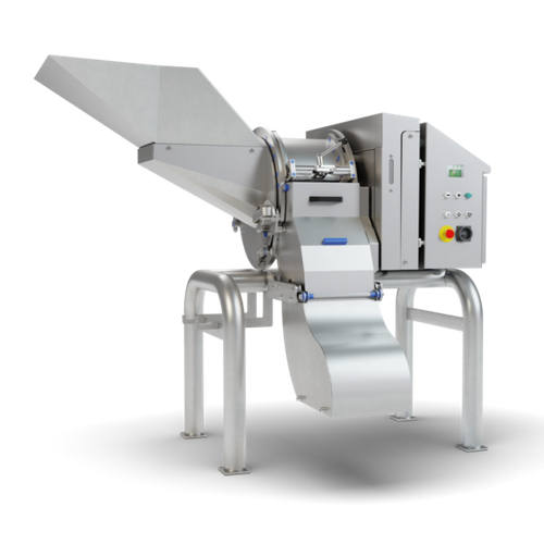 High-capacity dicer for frozen and large fresh vegetables