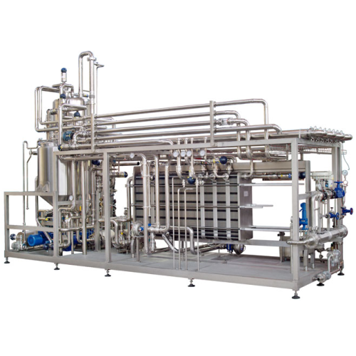 Plate sterilizer for low fiber content liquids and juices