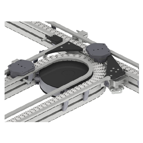 Single track pallet conveyors for electronics production