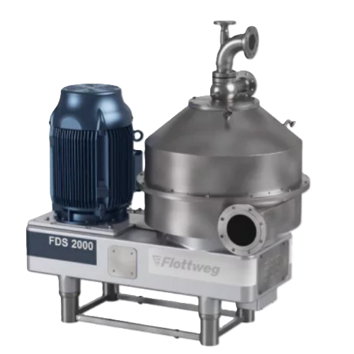 Industrial nozzle separator for high solids concentration