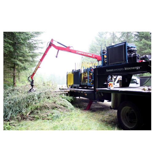 Biomass baler for woody biomass collection