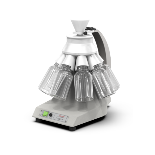 Rotary cone sample divider for precise subsample division