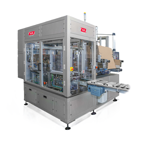 Side loader case packer for tobacco products