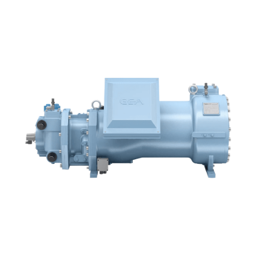 Semi-hermetic ammonia screw compressor