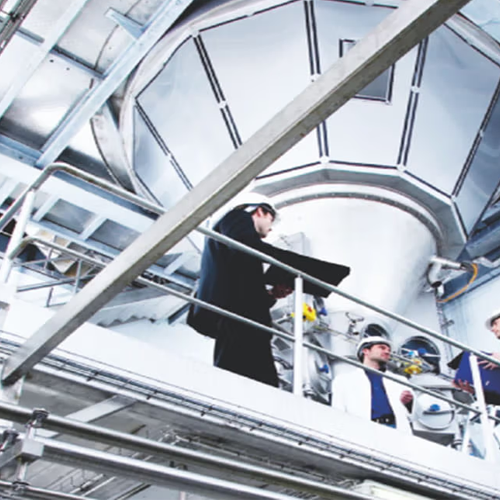 Conventional spray drying for chemical industry