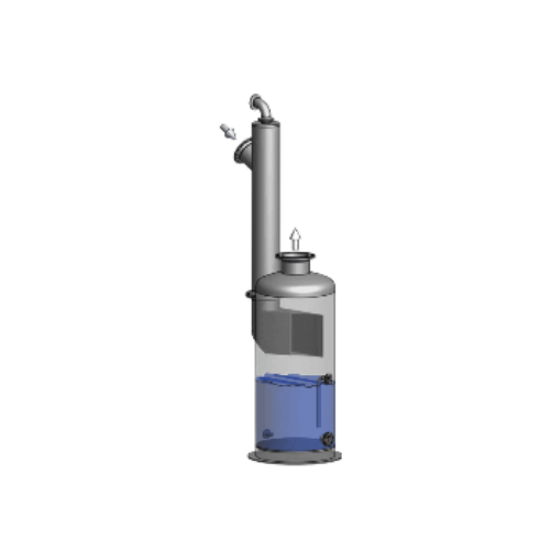 Jet scrubber for industrial gas cleaning