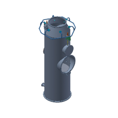 Linear flow scrubber for dust and particulate removal