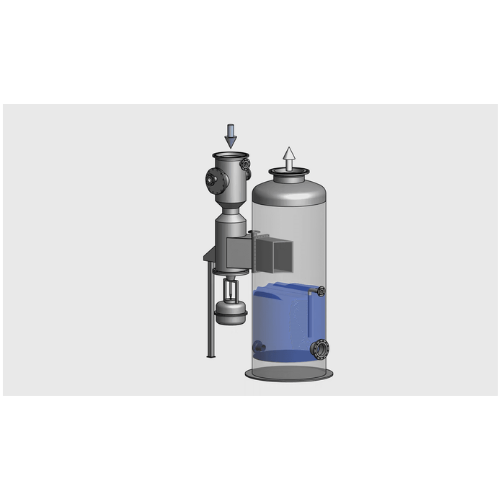 Radial flow scrubber for industrial gas cleaning