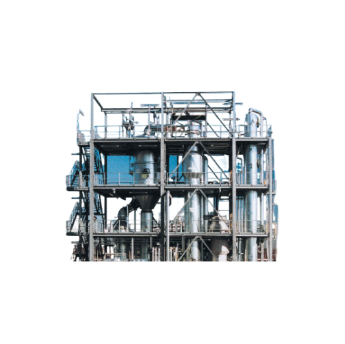 Forced circulation evaporator for highly viscous liquids