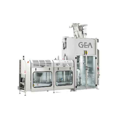 Hygienic powder filling system for low throughput