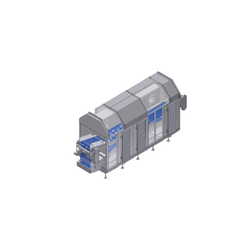 Industrial tunnel freezer for individual quick freezing (iqf)