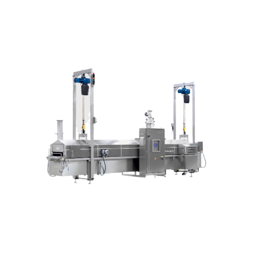 Industrial fryer for pork, poultry, and seafood