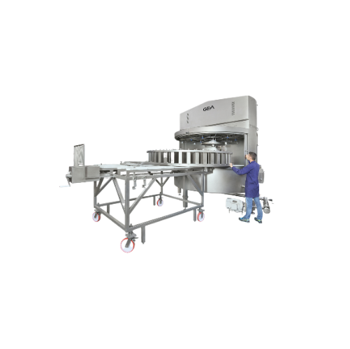 Molding and pre-hardening unit for pizza cheese