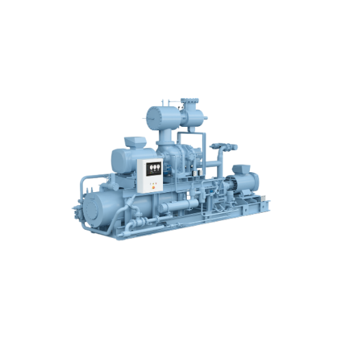 Packaged screw compressor for low temperature and high differential pressure