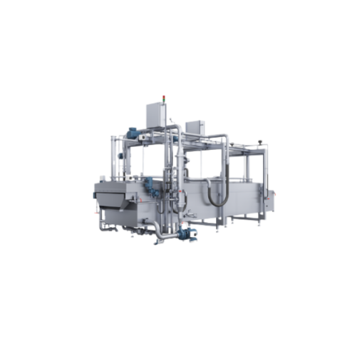 Industrial water cooker for pasta processing