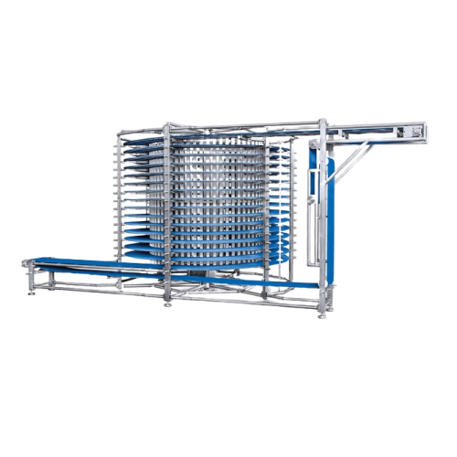 Industrial spiral cooler for thermal treatment
