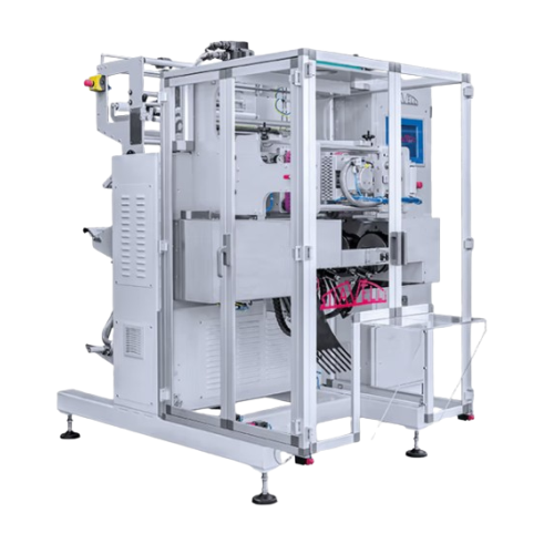 Vertical packaging system for short-cut pasta and dry granular food
