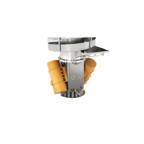 Vibratory spiral elevator for vertical transport