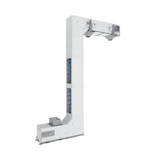 Industrial bucket elevator for efficient product conveyance