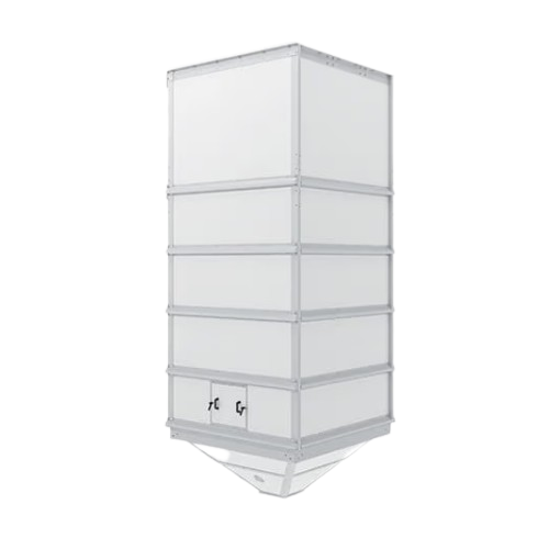 Finished product storage silos for industrial applications