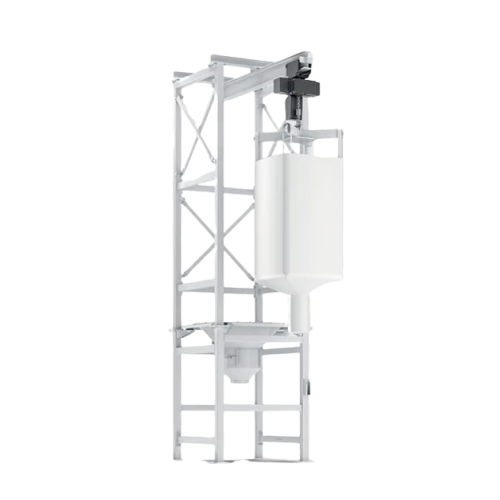 Big bag emptying station for raw materials