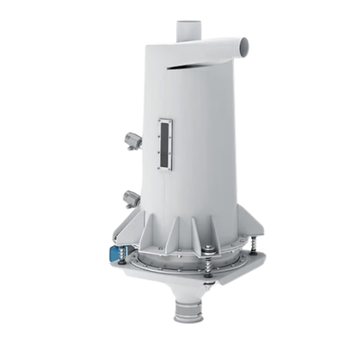 Cyclone tank for dust separation in production lines