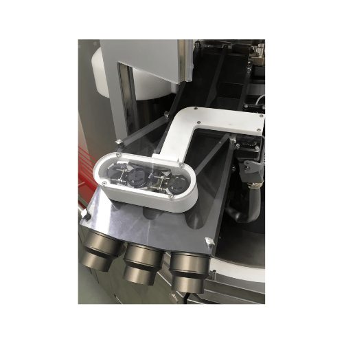 Rotary tablet press for abrasive powders