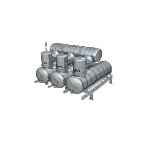 Dry condensing vacuum system for food industry