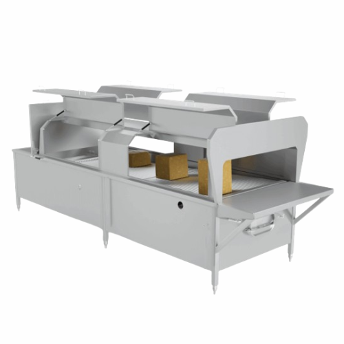 Industrial melting unit for chocolate and powders