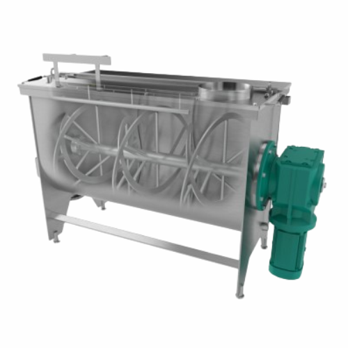 Ribbon blender for homogeneous blending of solids