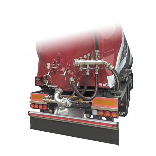 Pneumatic truck unloading for bulk tankers