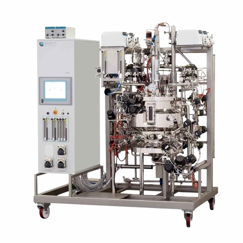 Stainless steel bioreactor for small-scale bioprocess production
